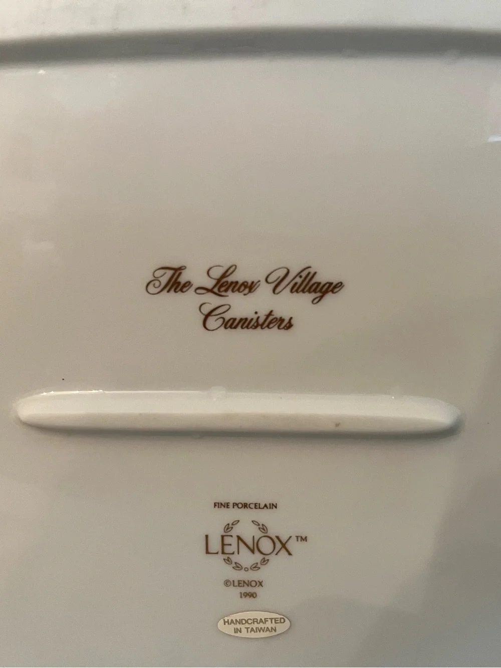 LENOX Village Sugar Decorative Porcelain Canister, Vintage 1990s